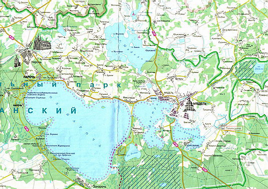 Карта мядельского района подробная с деревнями и дорогами